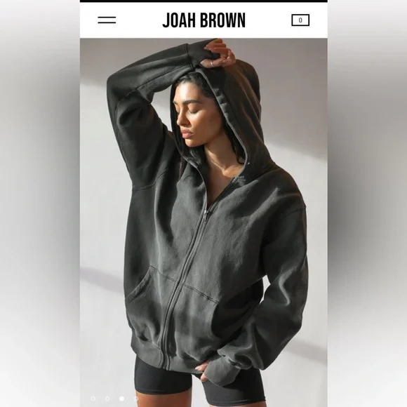 Joah Brown Empire Zip Hoodie - Black - Picture 2 of 6